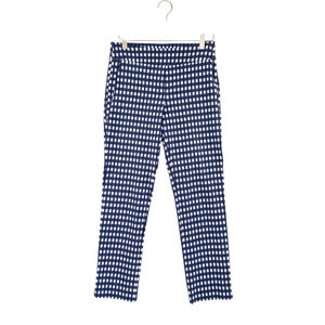 Margaret M Pants Women Small Blue/White Slimming Zip Pockets Pull On Stretchable